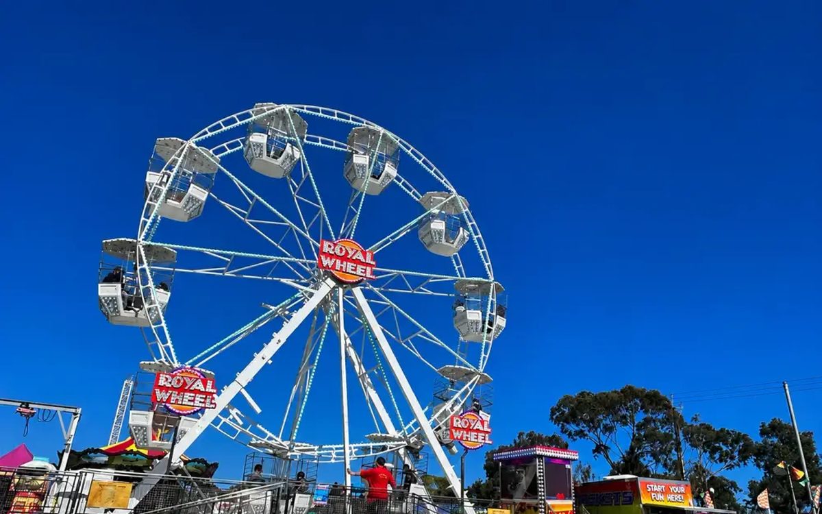 A Mobile Amusements ferris wheel set up at an event in South Australia